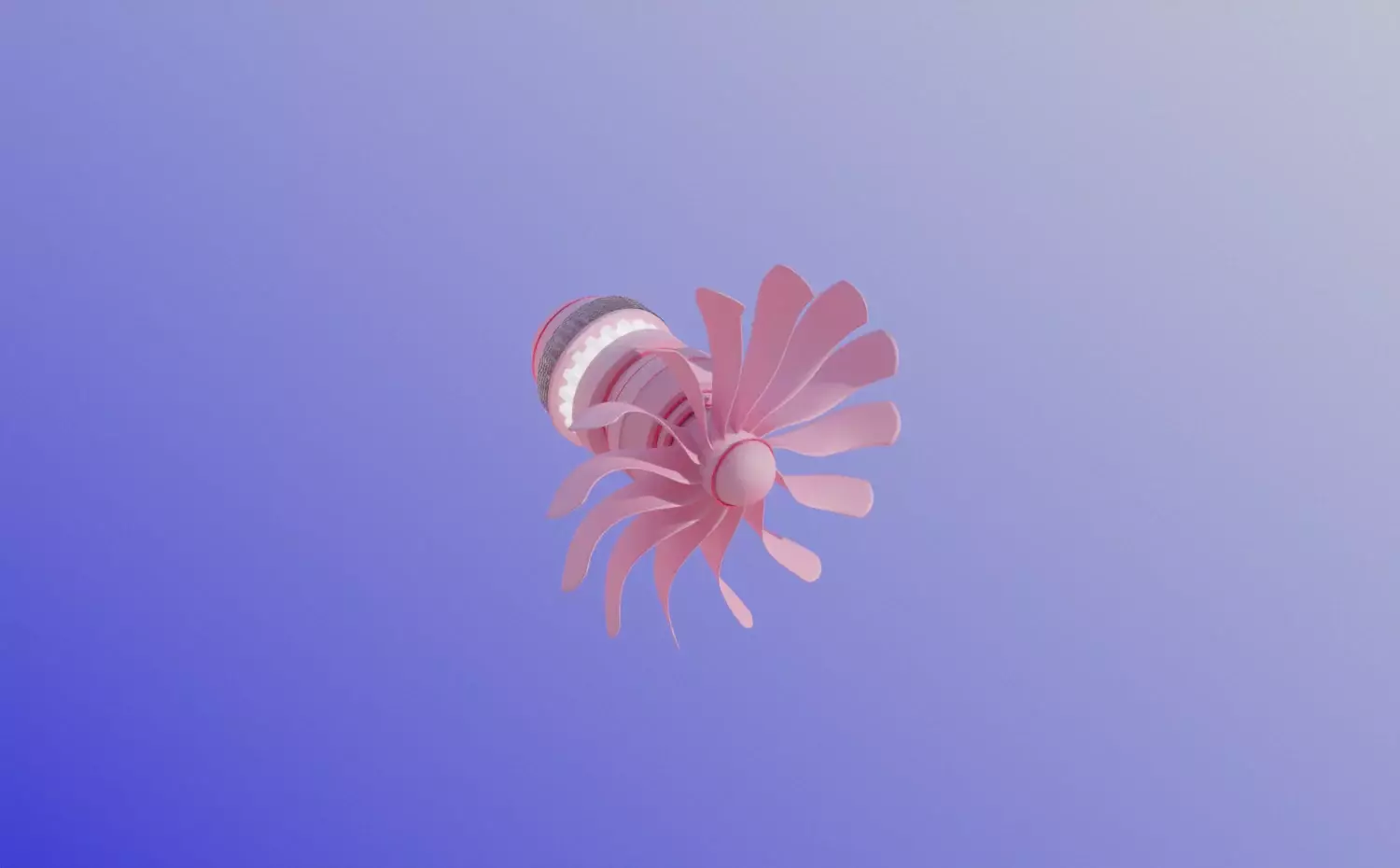 A technical visual representing the Automation and Control bachelor's study programme at KTU. A pink cylindrical object with wings symbolizes automated processes and control systems. Automation studies at KTU, one of the top universities in Lithuania, are recognized for combining engineering excellence with cutting-edge technologies.