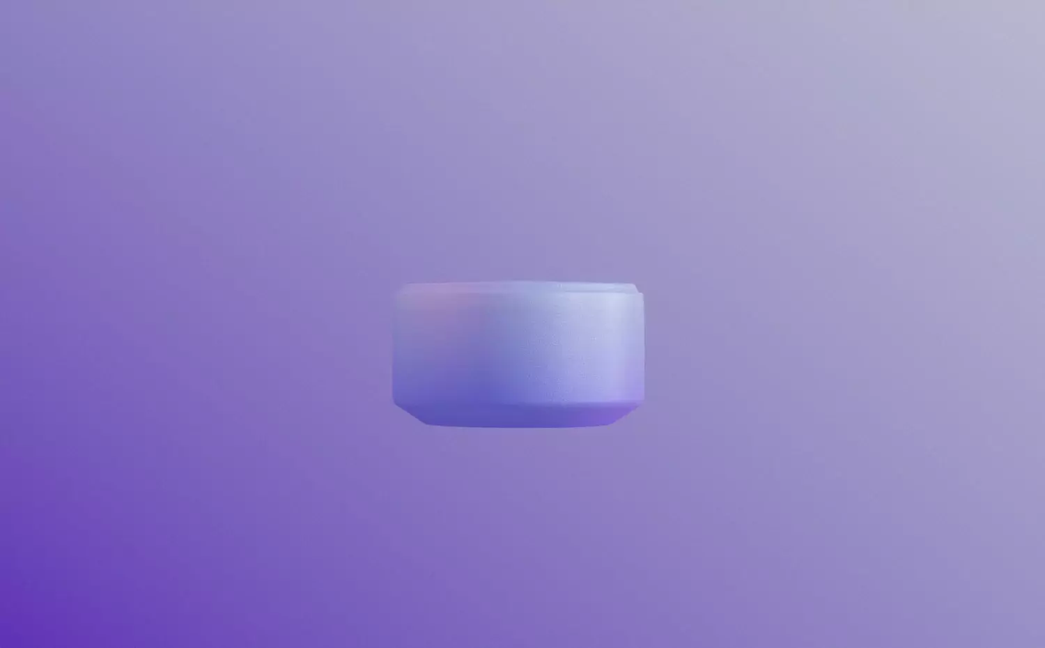 A minimalist visual representing the Electronic Music Composition and Performance master's study programme at KTU. A blue cylinder symbolizes the unity and modernity of music creation.