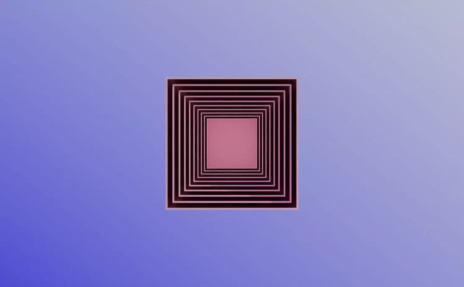 A minimalist visual representing the Data Science and Engineering bachelor's study programme at Kaunas University of Technology (KTU). A composition of pink squares creating a depth effect symbolizes the complexity of data structures.