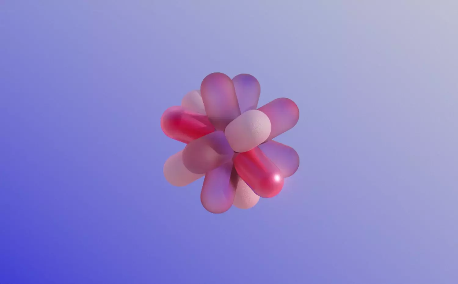 A colorful visual representing the Educational Systems bachelor's study programme at KTU. A petal-shaped structure made of bright pink and violet elements symbolizes the diversity and interaction of educational processes.