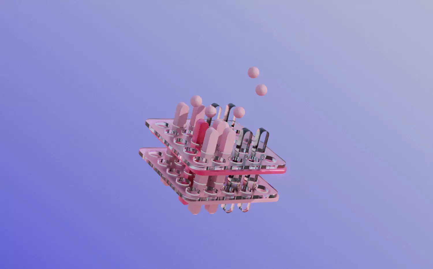 A futuristic visual representing the Electronics Engineering bachelor's study programme at KTU. A transparent cylinder with metallic details symbolizes the precision and innovation of electronic components. Electronics Engineering at KTU, a leading university in Lithuania, offers an innovative study programme for future engineers.