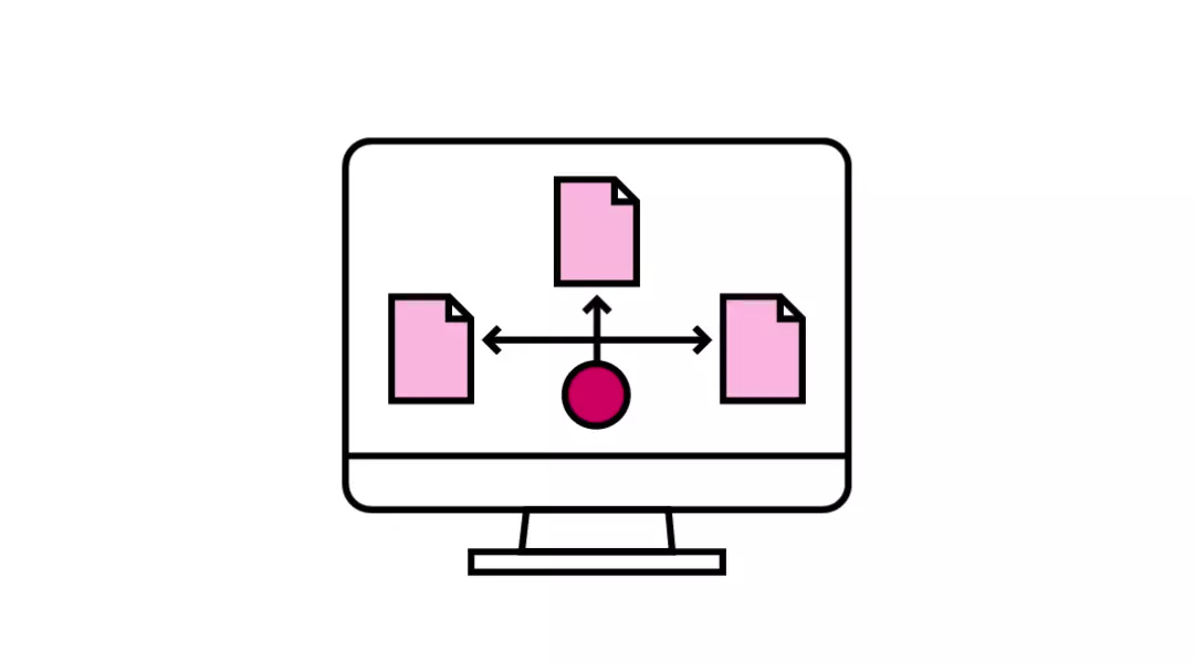 Monitor with a server or data stack icon – represents big data cloud computing, cybersecurity, or IT infrastructure roles, supported by in-depth technical studies at leading universities.