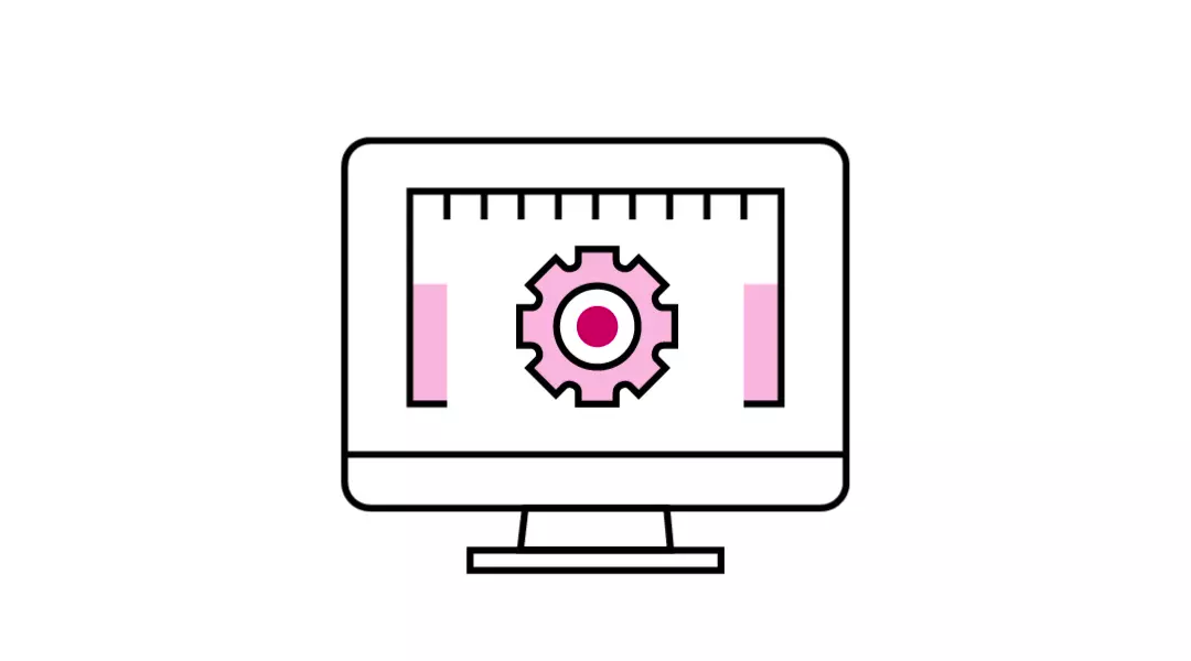 Gear and layout on computer screen – represents integrated digital-mechanical project design, engineering tools, and system innovation.