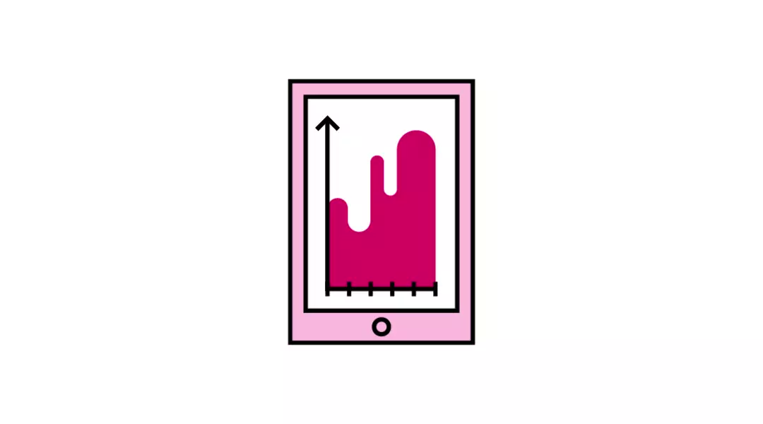 Tablet with upward data graph – represents mobile data monitoring, visual analytics, and real-time decision-making tools.