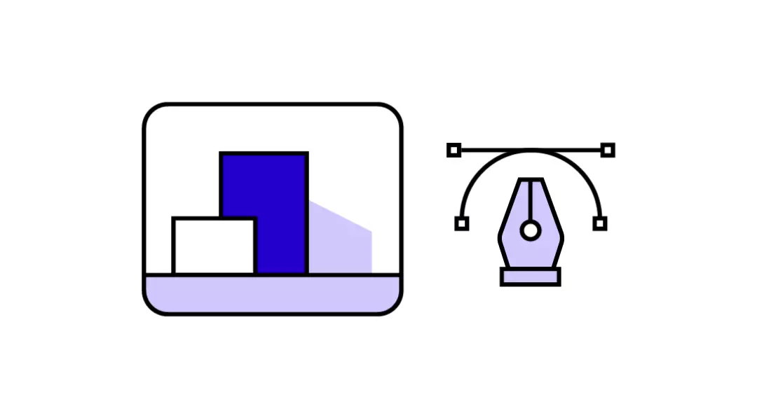 Monitor with geometric layout and pen tool – reflects creative system design, architectural modeling, and visual planning in built environments.