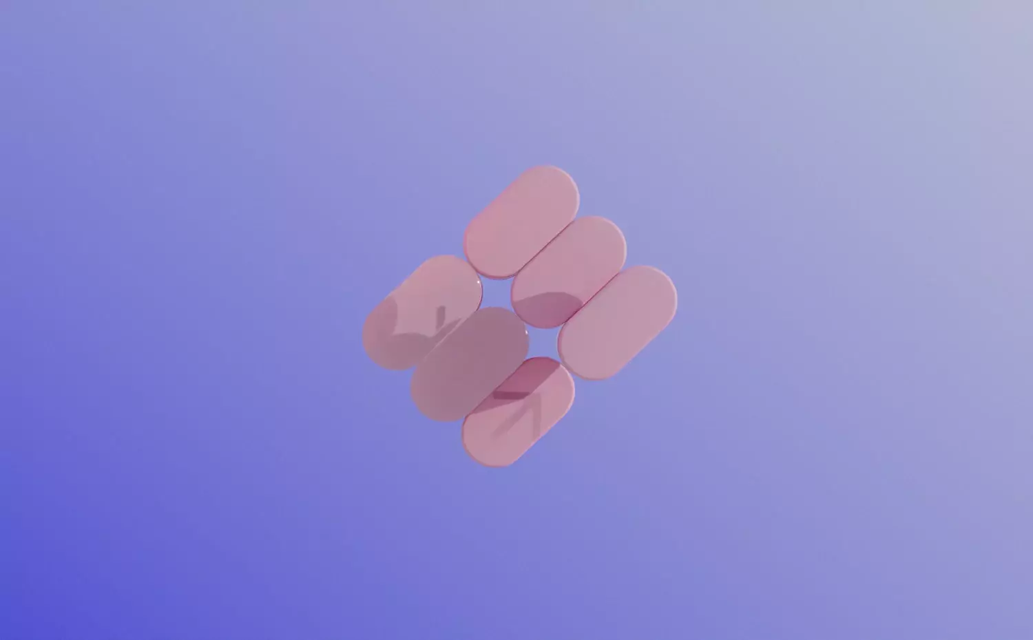 A modern visual representing the Marketing bachelor's study programme at KTU. Pink oval elements arranged in a circle symbolize marketing strategies and market segmentation.