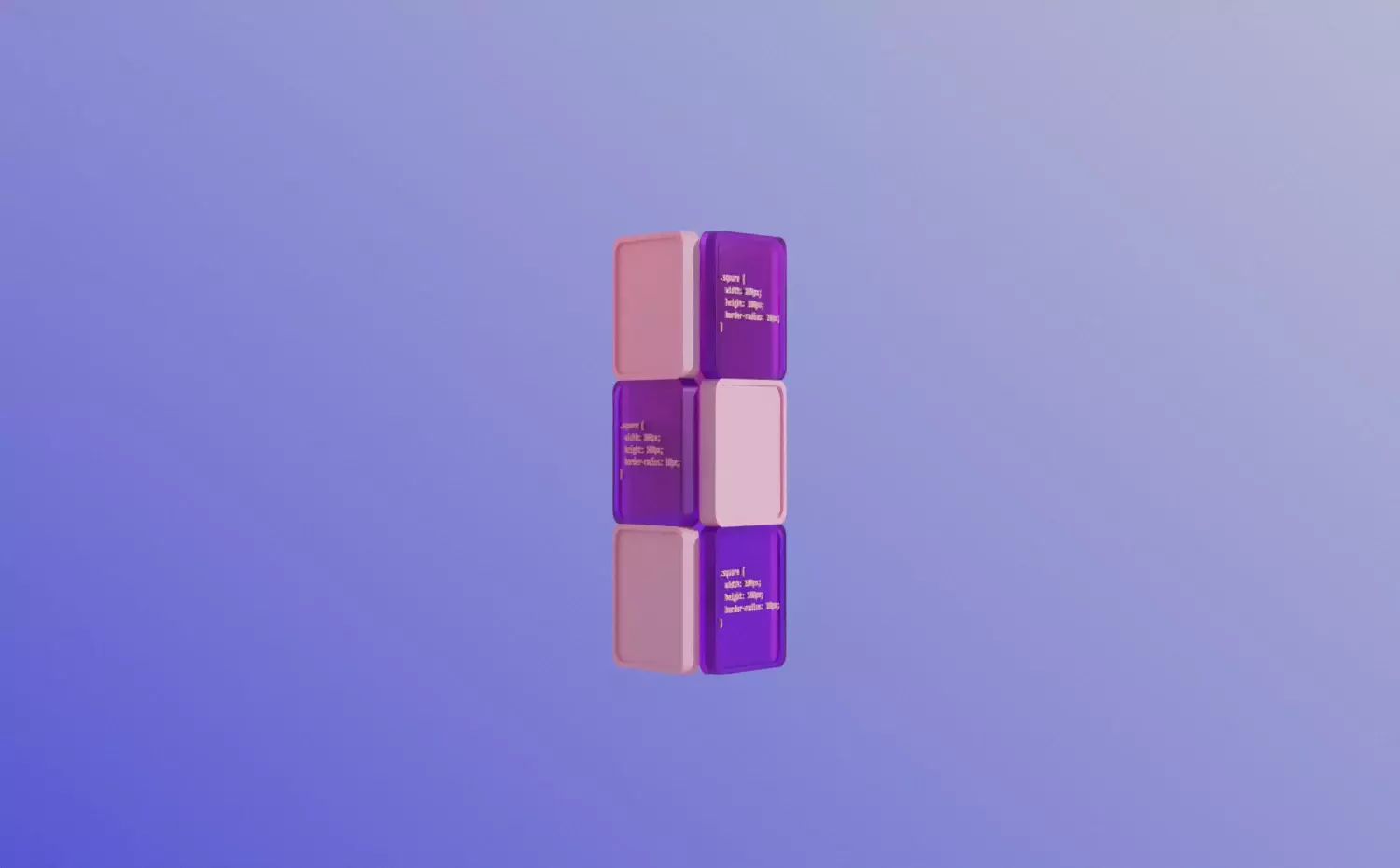 A dynamic visual representing the Multimedia Technologies bachelor's study programme at KTU. A purple and pink three-dimensional cube subtly shifts shape, symbolizing creative multimedia processes.