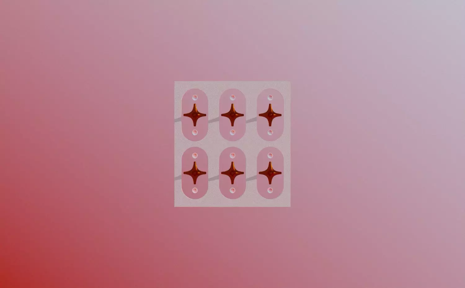 Abstract array of red crosses and figures on white surface in moving 3D space – contemporary visualization of chemical engineering process modeling, biotechnology and industrial chemistry innovations in Chemical Engineering PhD doctoral program at Kaunas University of Technology