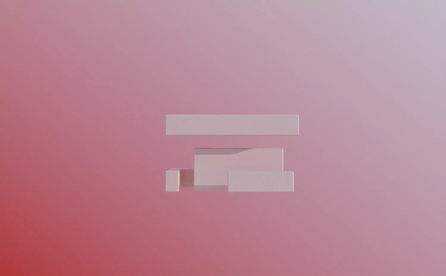 Abstract three-dimensional white platform and cylinder structure on dynamic pink gradient background with gently moving shadows – visualization of modern energy systems and thermal engineering technologies in Energetics and Power Engineering PhD doctoral program at Kaunas University of Technology.