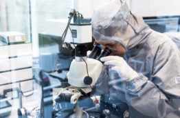 A scientist working at KTU MLab